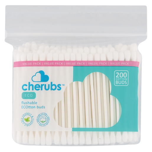 Cherubs Flushable Cotton Buds 200 Pack
