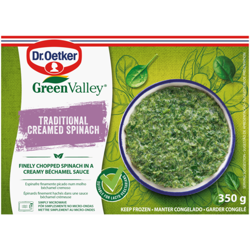 Dr. Oetker Frozen Green Valley Traditional Creamed Spinach Dish 350g