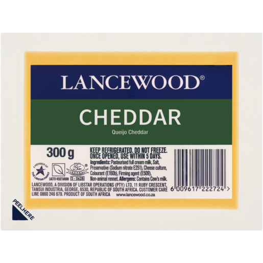 LANCEWOOD Cheddar Cheese Pack 300g