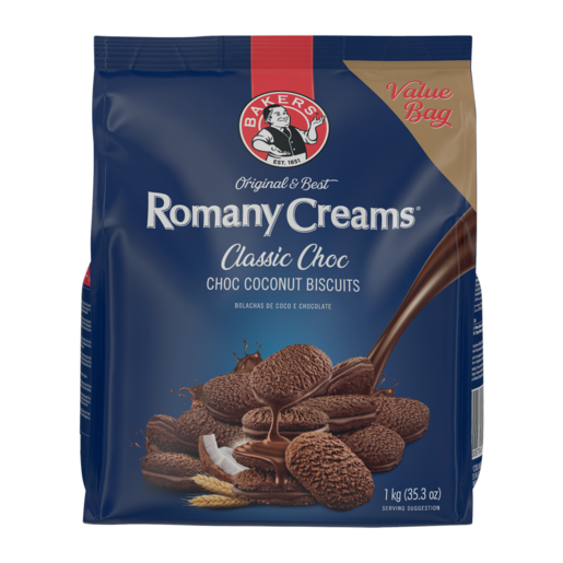 Bakers Romany Creams Classic Chocolate Biscuits 1kg