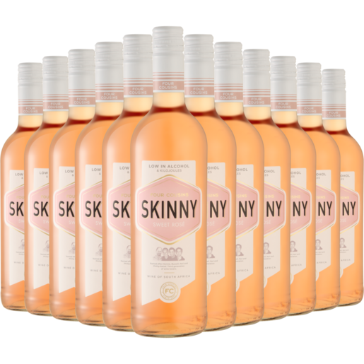 Four Cousins Skinny Sweet Rosé Wine Bottles 12 x 750ml 