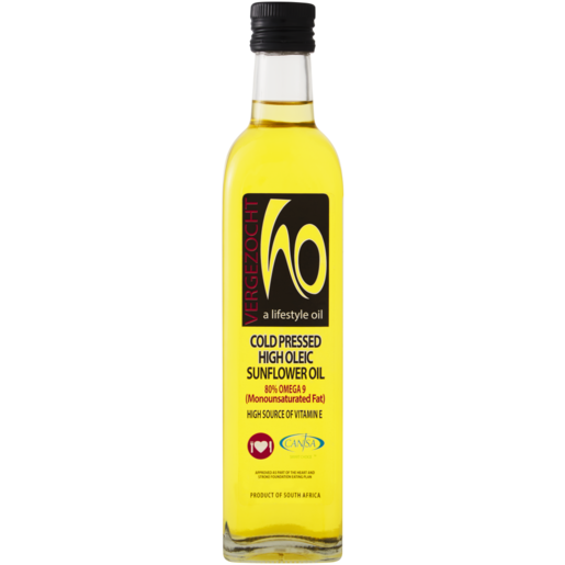 Vergezocht Cold Pressed Sunflower Oil Bottle 500ml