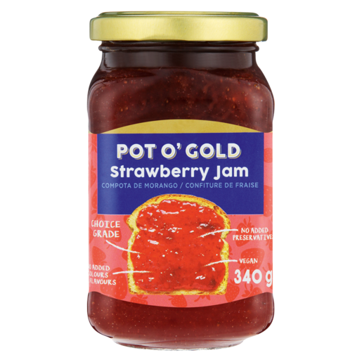 Pot O' Gold Strawberry Jam 340g