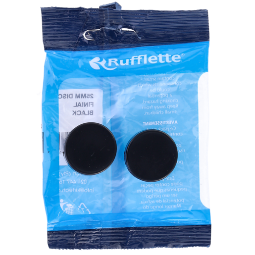 Rufflette Black Plastic Discs Finial 25mm