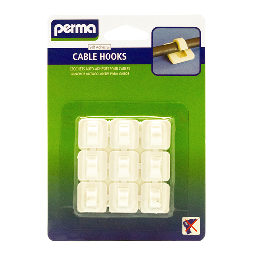 Perma Adhesive Cable Hooks 9 Pack