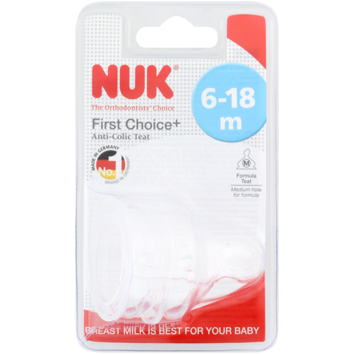 NUK Silicone Teat 6-18 Months 2 Pack