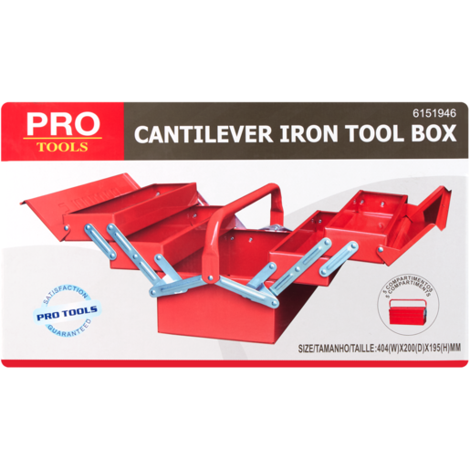 Pro Tools Red Cantilever Iron Toolbox