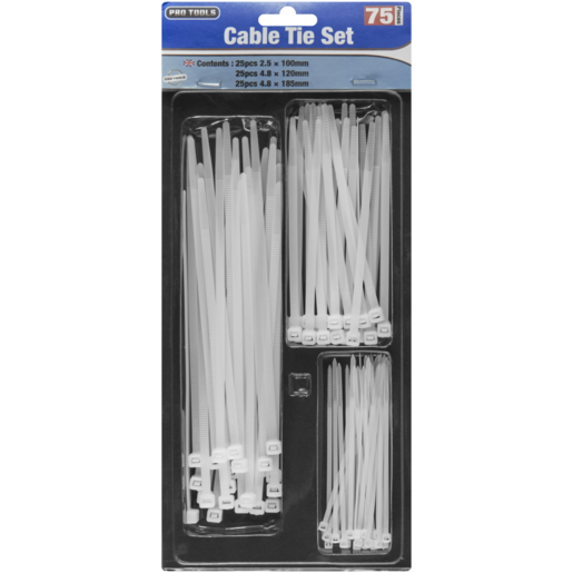 Pro Tools Cable Ties Set 75 Piece