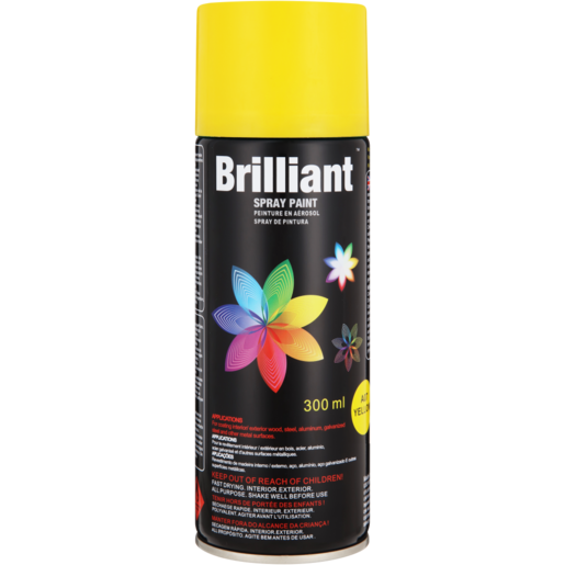 Brilliant Yellow Spray Paint Can 300ml
