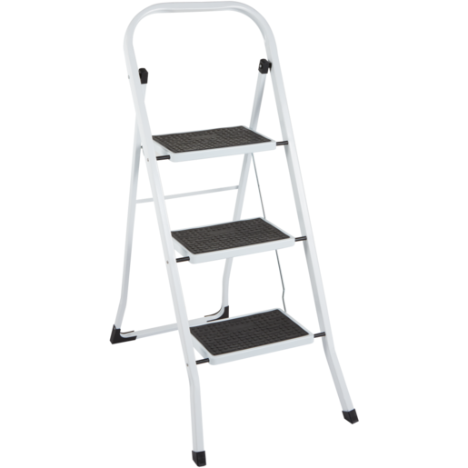 Pro Tools White Metal 3 Step Ladder, Step Ladders, Ladders