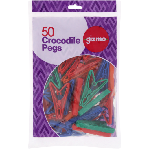 Gizmo Plastic Crocodile Pegs 50 Piece