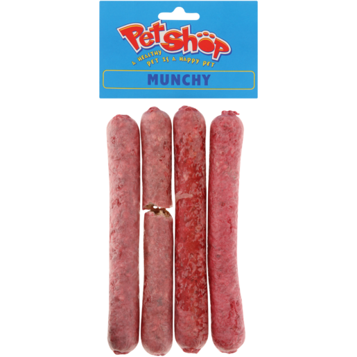 Petshop Munchy Sausage Chew Toy 4 Pack