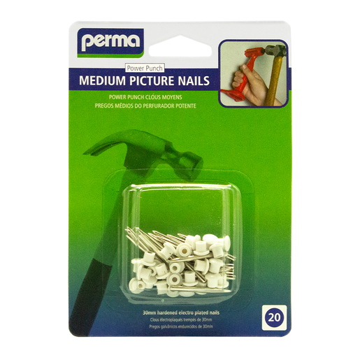 Perma Power Punch Nails Medium 20 Pack