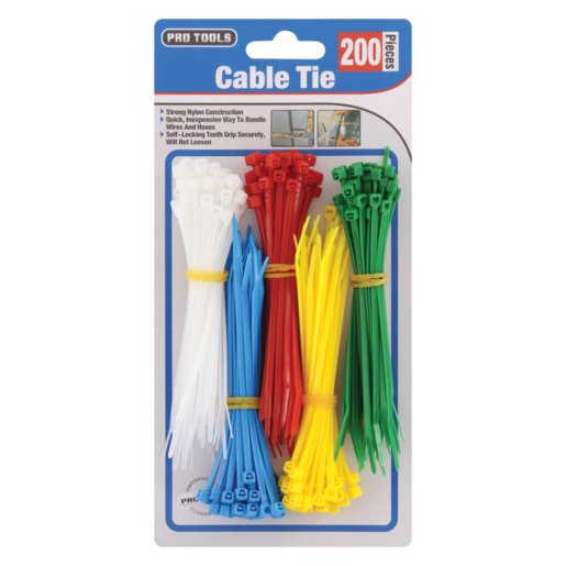 Pro Tools Cable Ties Set 200 Piece