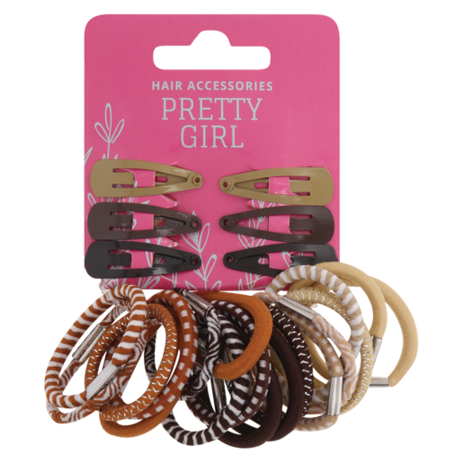 Pretty Girl With Elastic Hair Accessories Hair Pins Set