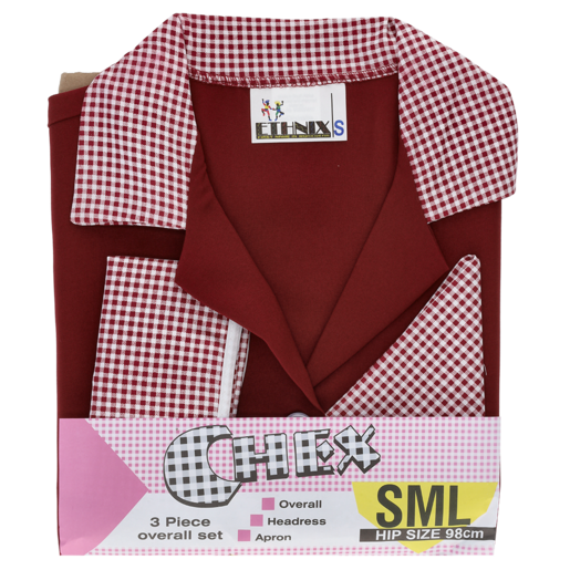 Chex Ladies Small Overall Set 3 Piece