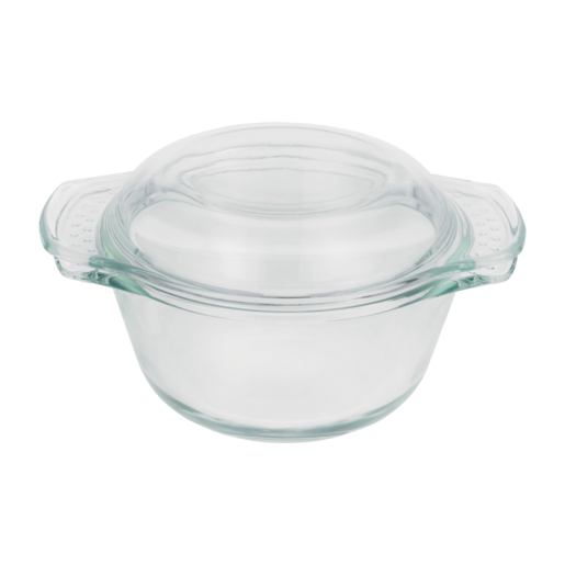 Home Discovery Curve Round Glass Casserole 1L