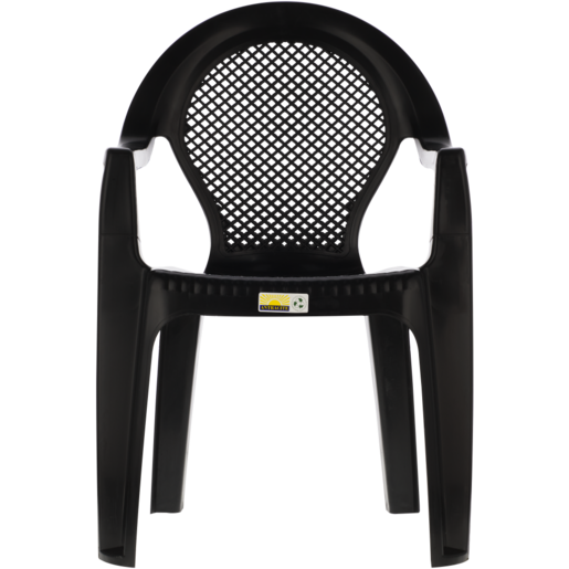 Gold Sun Black Midback Plastic Outdoor Chair