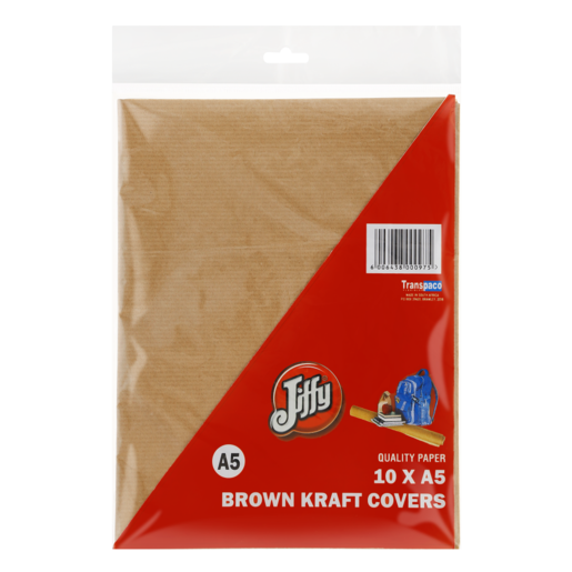 Jiffy A5 Brown Kraft Paper Book Covers 10 Pack