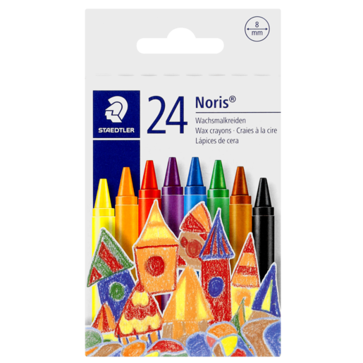 Staedtler Multi-coloured Noris Wax Crayon Set 24 Piece