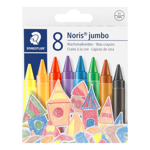 Staedtler Multicoloured Noris Jumbo Wax Crayon Set 8 Piece