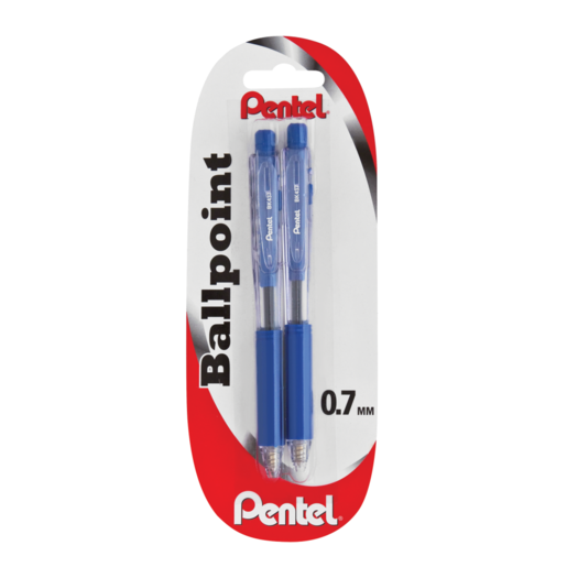 Pens Ballpoint Blue Pens 0.7mm 2 Pack