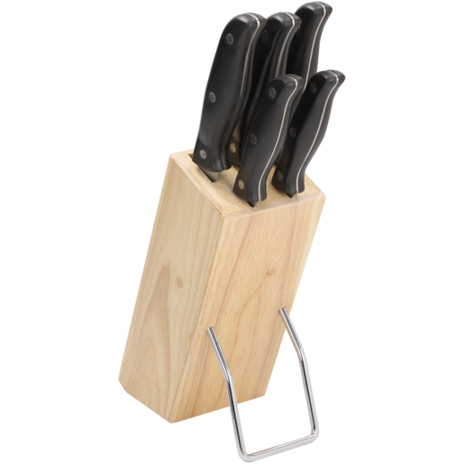 Pro Chef Wooden Block Knife Set 5 Piece