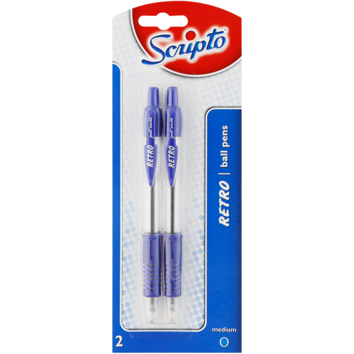 Scripto Blue Retro Ball Pens 2 Pack