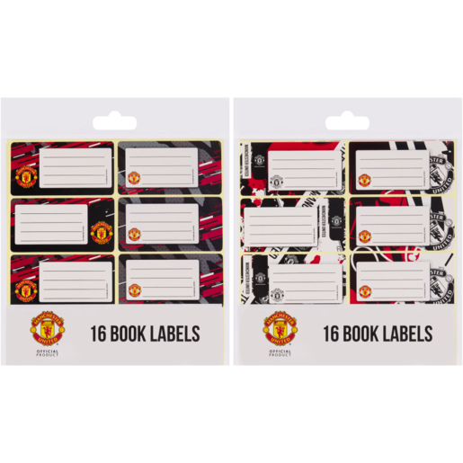 Manchester United Book Labels 16 Piece (Design May Vary)