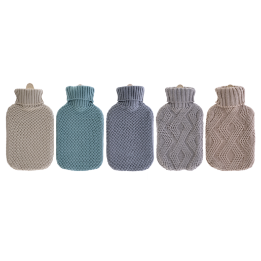 Knitted Browns Hot Water Bottle 2L (Colour May Vary)
