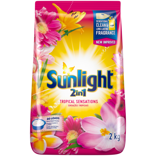 Sunlight 2-In-1 Tropical Sensations Hand Washing Powder 2kg