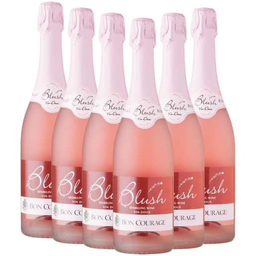 Bon Courage Blush Sparkling Rosé Wine Bottles 6 x 750ml