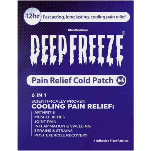 Deep Freeze Pain Relief Cold Patch 4 Pack