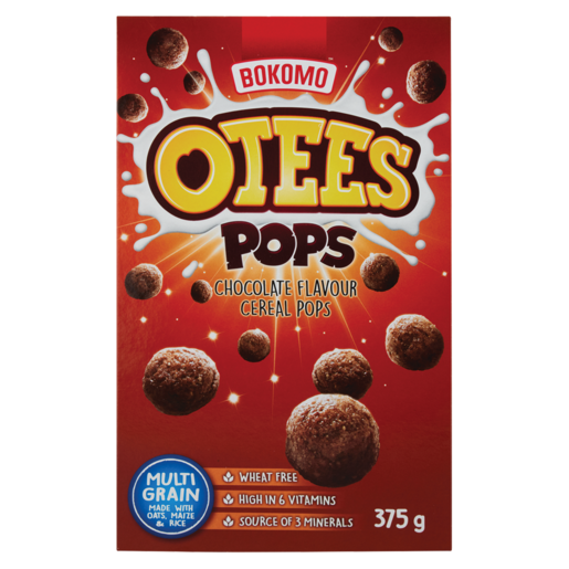 OTEES Pops Chocolate Flavoured Cereal Pops 375g