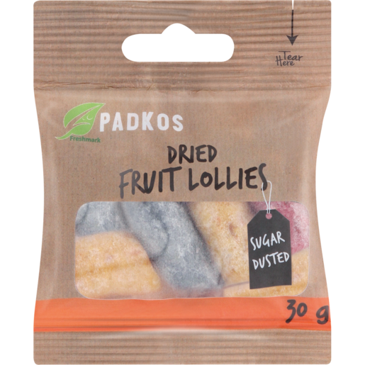Padkos Dried Fruit Lollies Bag 30g