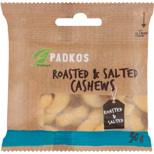 Padkos Roasted & Salted Cashew Nuts 30g