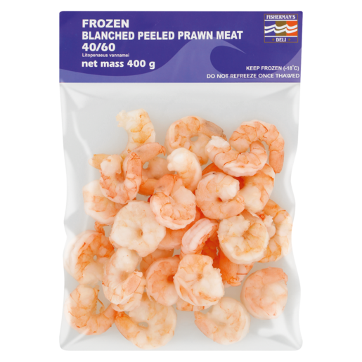 Fisherman's Deli Frozen Blanched Peeled Prawn Meat 400g