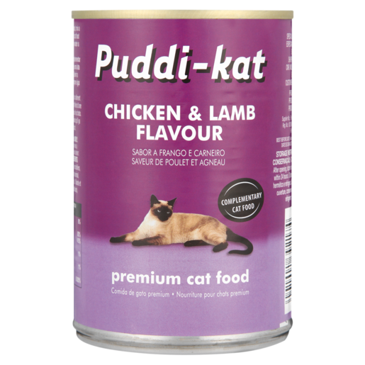 Puddi-Kat Chicken & Lamb Flavoured Premium Cat Food Can 385g