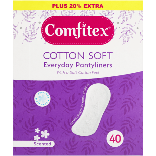 Comfitex Cotton Soft Everyday Scented Pantyliners 40 Pack