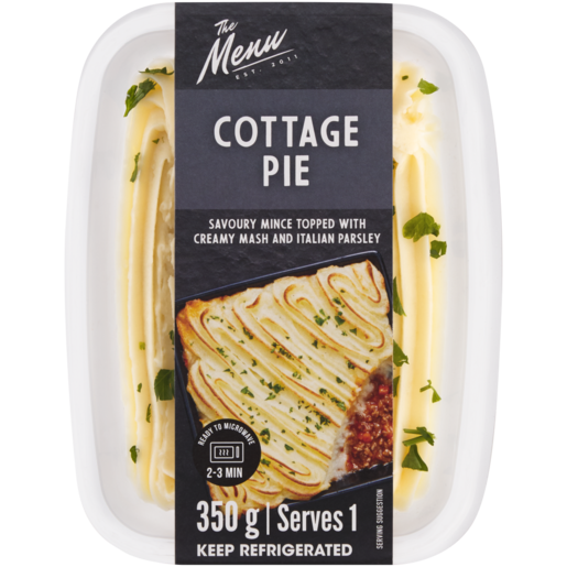 The Menu Cottage Pie Ready Meal 350g