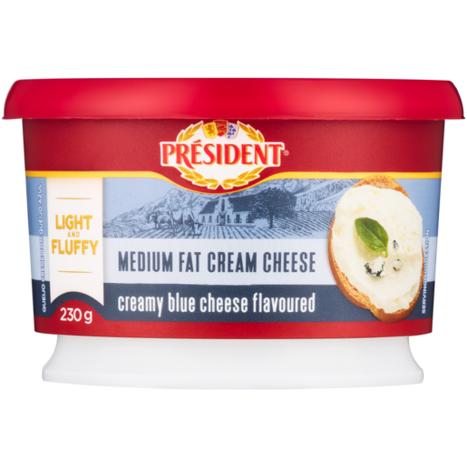 Président Medium Fat Cream Cheese With Creamy Blue 230g