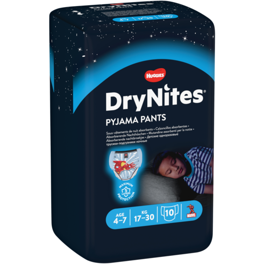 DryNites Boys 4-7 Years Pyjama Pants 10 Pack