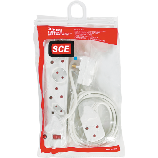 SCE Electrical Socket & Adapter Set 3 Piece