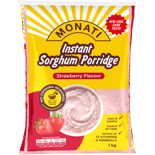 Monati Mabela Strawberry Flavoured Instant Porridge 1kg