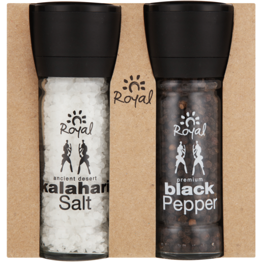 Kalahari Salt & Pepper In Grinders 2 Pack