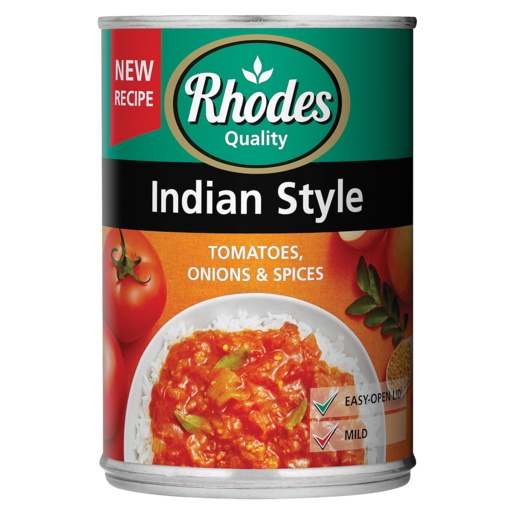 Rhodes Indian Style Tomatoes, Onions & Spices Can 410g
