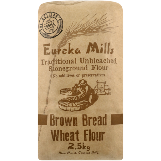 Eureka Mills Traditional Unbleached Stoneground Brown Bread Wheat Flour 2.5kg