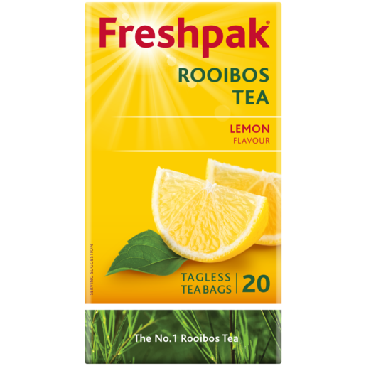 Freshpak Lemon Flavoured Rooibos Tagless Teabags 20 Pack