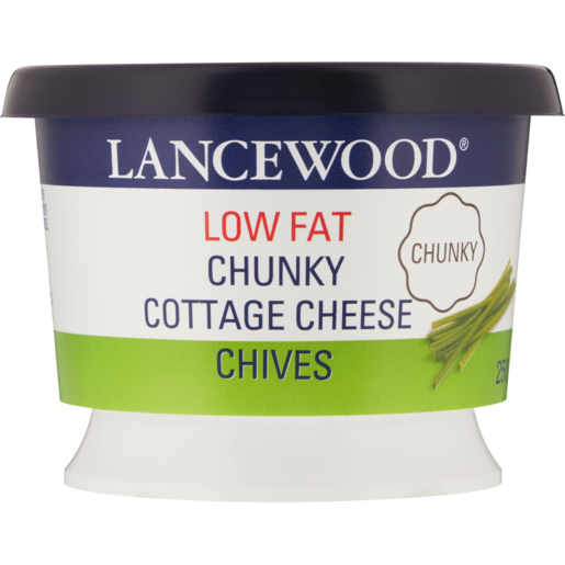 LANCEWOOD Low Fat Chunky Chives Cottage Cheese 250g
