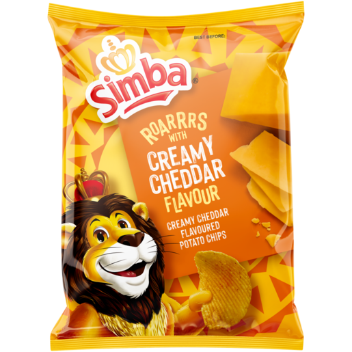 Simba Creamy Cheddar Flavoured Potato Chips Bag 36g, Small Bag Chips, Chips, Snacks & Popcorn, Food Cupboard, Food
